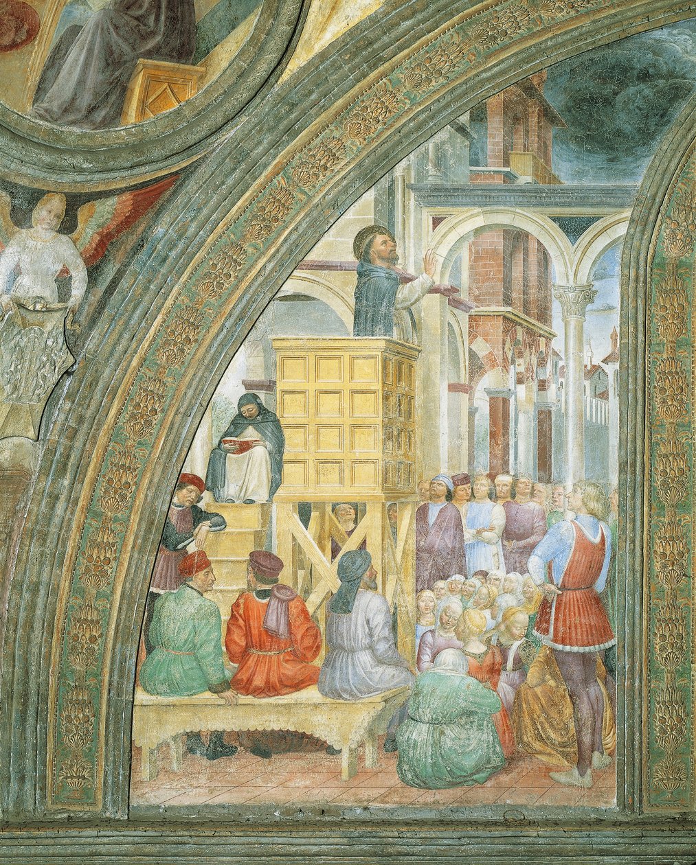 The Miracle of the Cloud, detalj fra Stories of Saint Peter Martyr, av Vincenzo Foppa av Vincenzo Foppa