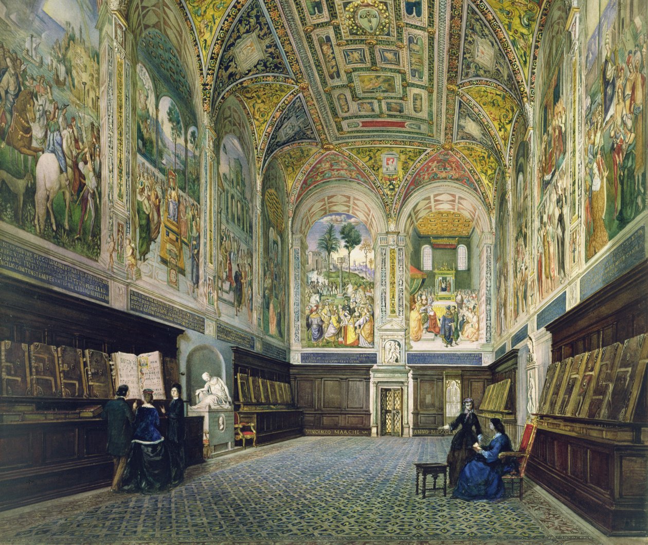Piccolomini-biblioteket, Siena av Vincenzo Marchi