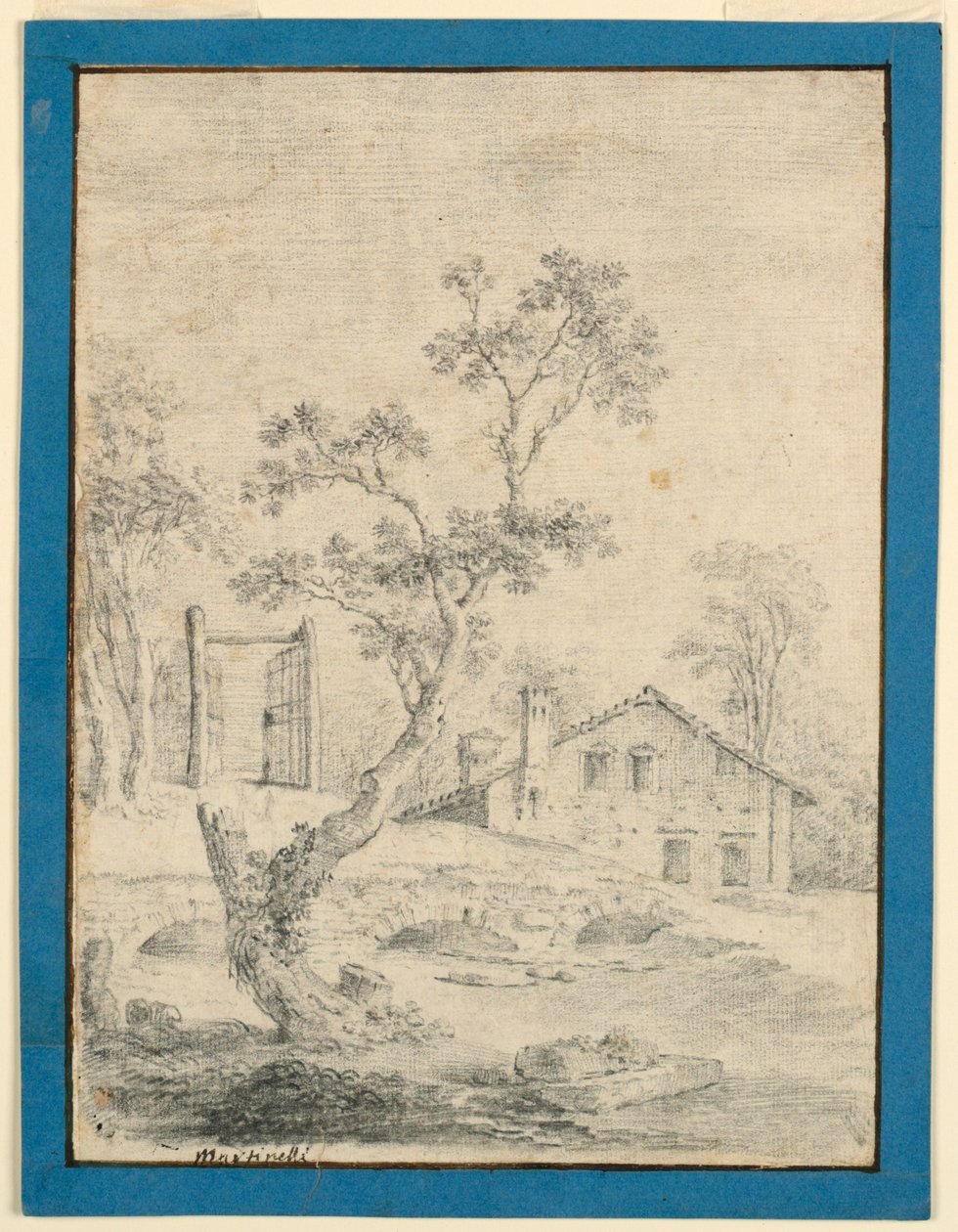 Landskap med gård av Vincenzo Martinelli
