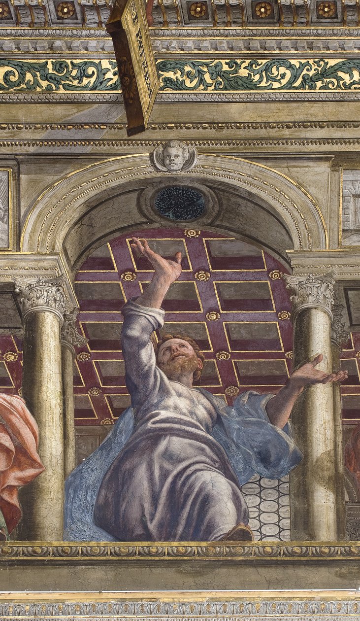 Saints (fresco) (detalj av 3497286) av Vincenzo and Antonio  Campi