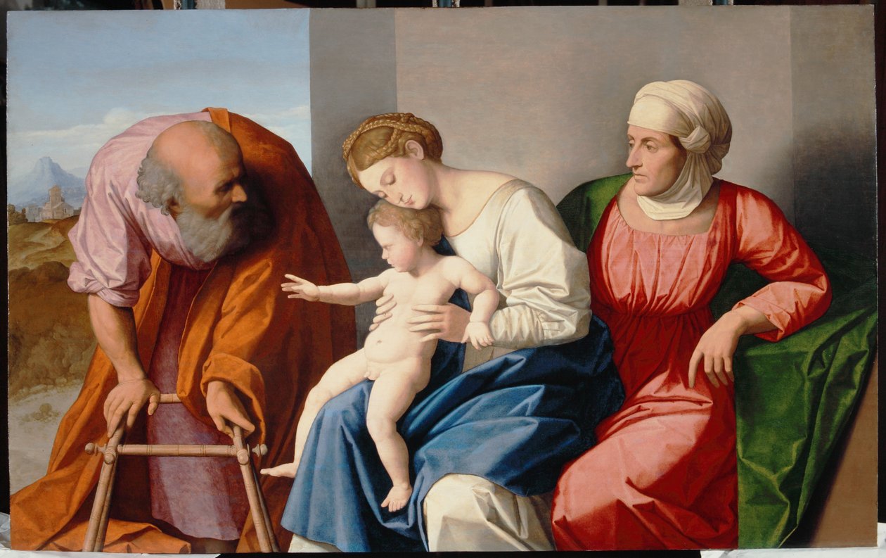 Hellig familie med Saint Anne, ca. 1520 av Vincenzo di Biagio Catena