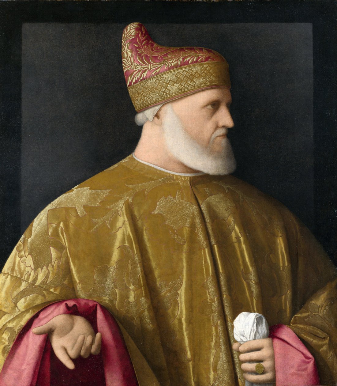 Portrait of the Doge, Andrea Gritti (1455-1538) olje på lerret, ca 1530 av Vincenzo di Biagio Catena
