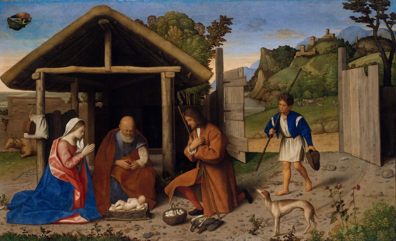 The Adoration of the Shepherds, ca. 1520 (olje på lerret) av Vincenzo di Biagio Catena