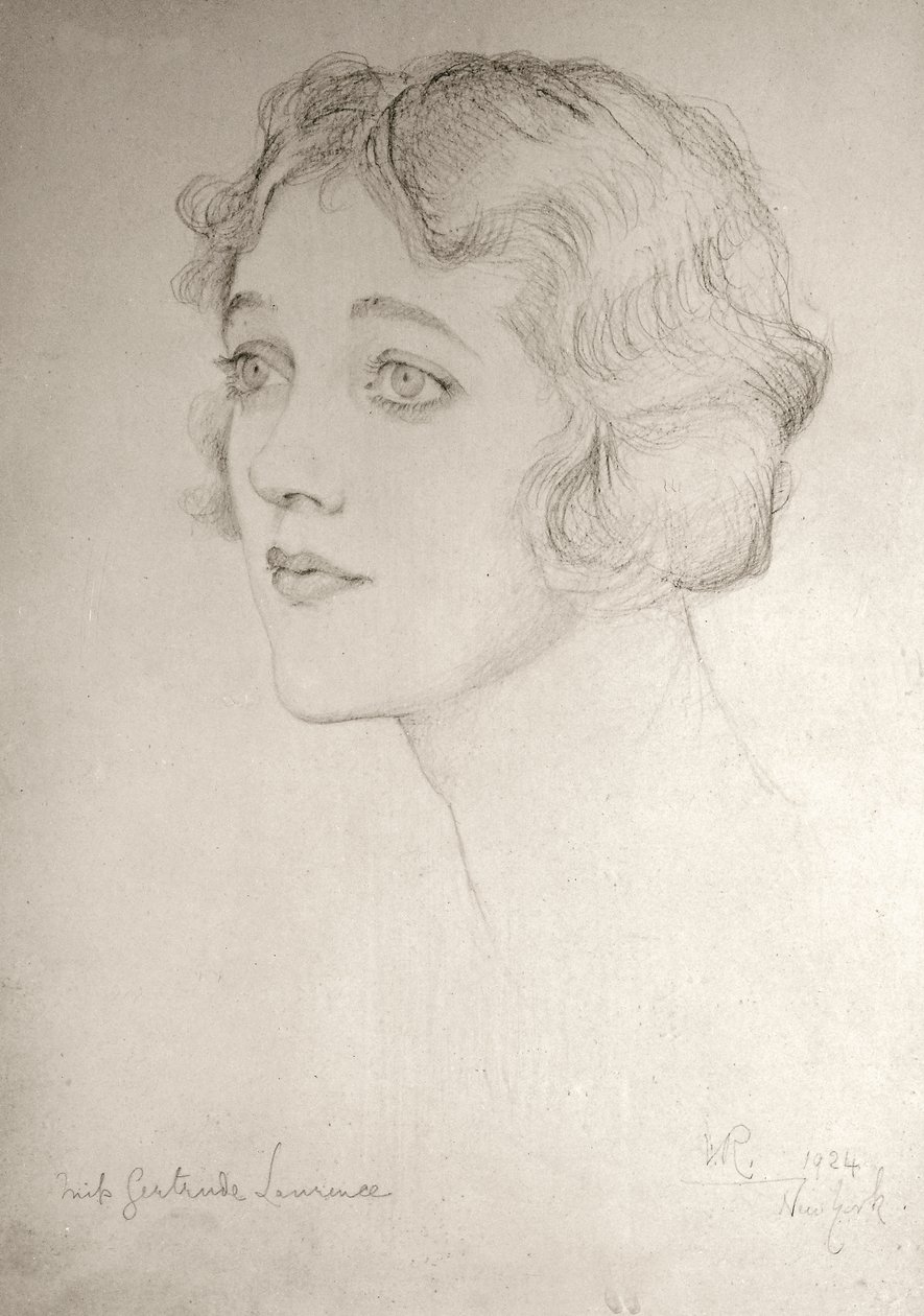 Frøken Gertrude Lawrence, 1924 av Violet Manners