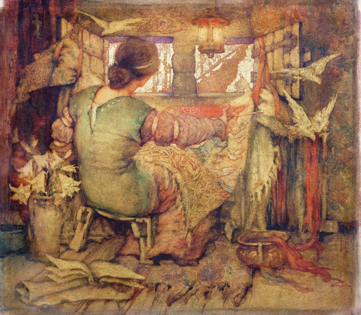 Penelope (akvarell på papir) av Violet Brunton