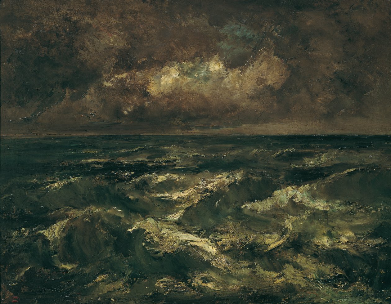 Stormy Seas (Rolling Seas) av Virgilio Narcisso Díaz de la Peña