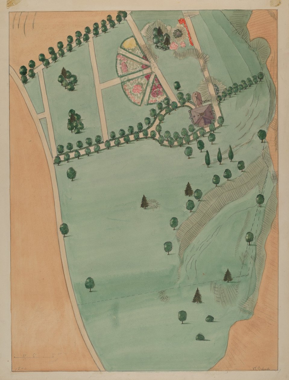Eliza B. Jumel Estate, ca. 1936. av Virginia Richards
