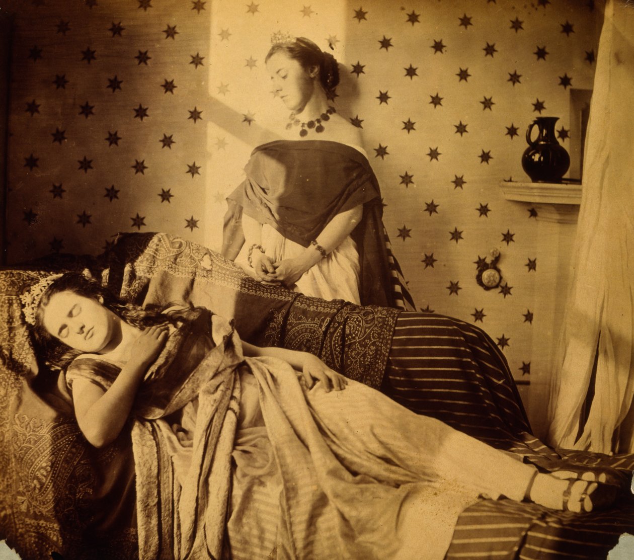 Fotografisk studie av Isabella Grace og Clementina Maude, ca. 1853-4 av Viscountess Hawarden