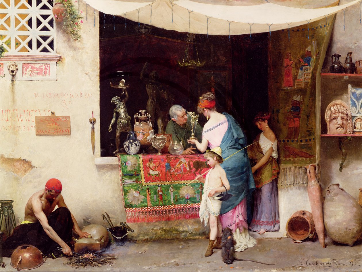 Hos antikvaren, 1880 av Vitorio Capobianchi