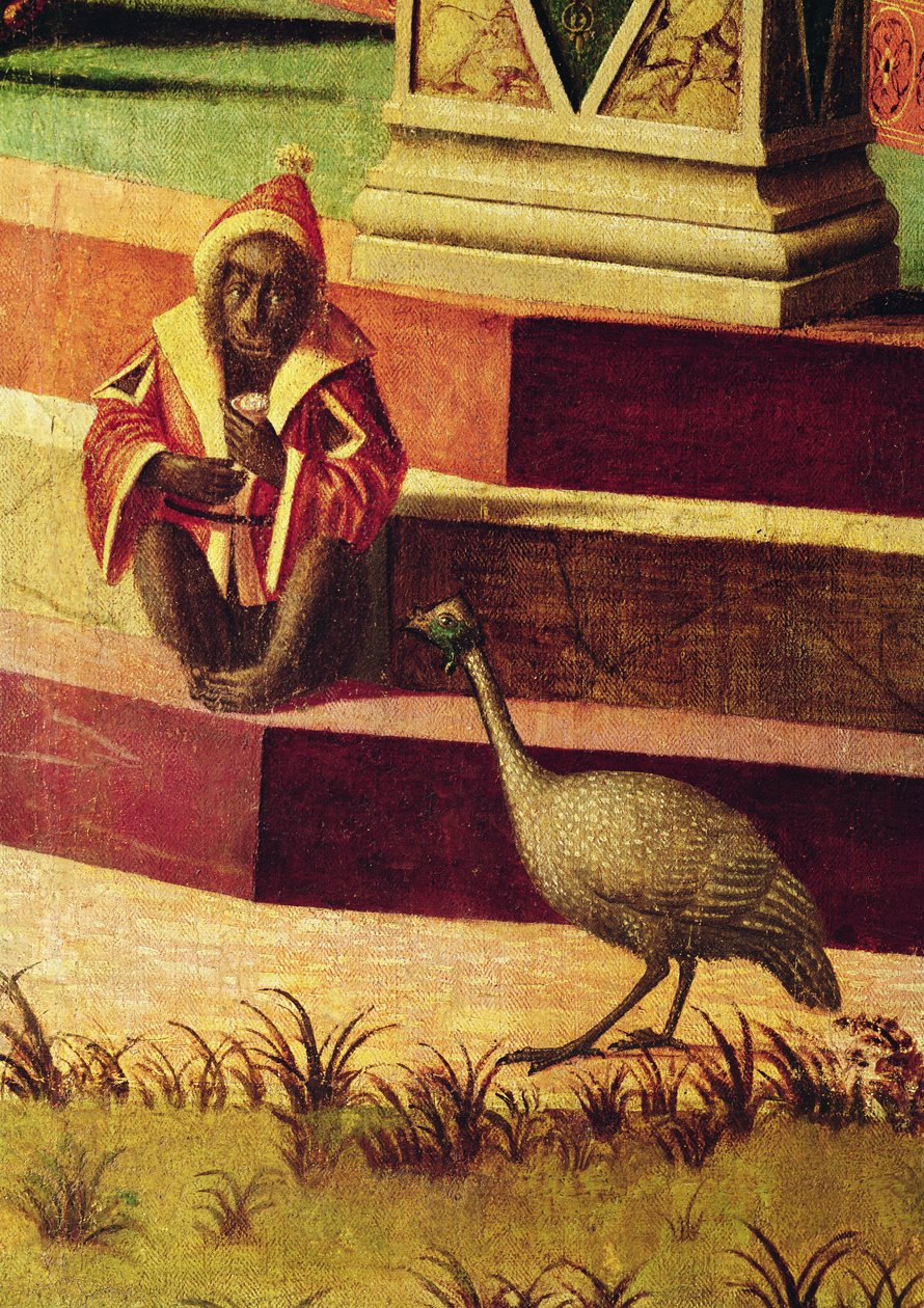 Detalj av returen til de engelske ambassadørene, fra St. Ursula-syklusen, ca. 1490-96 (detalj av 51114) av Vittore Carpaccio