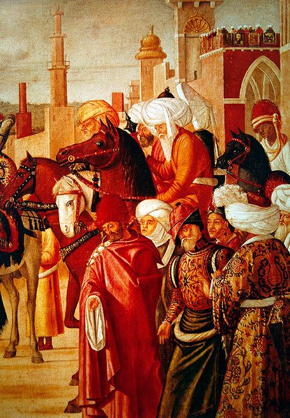 Detalj av St. Georges triumf, 1501-07 av Vittore Carpaccio