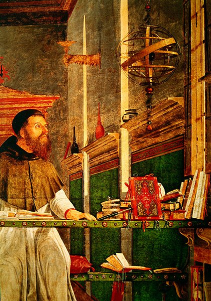Detalj av visjonen til St. Augustine, ca. 1502-08 av Vittore Carpaccio