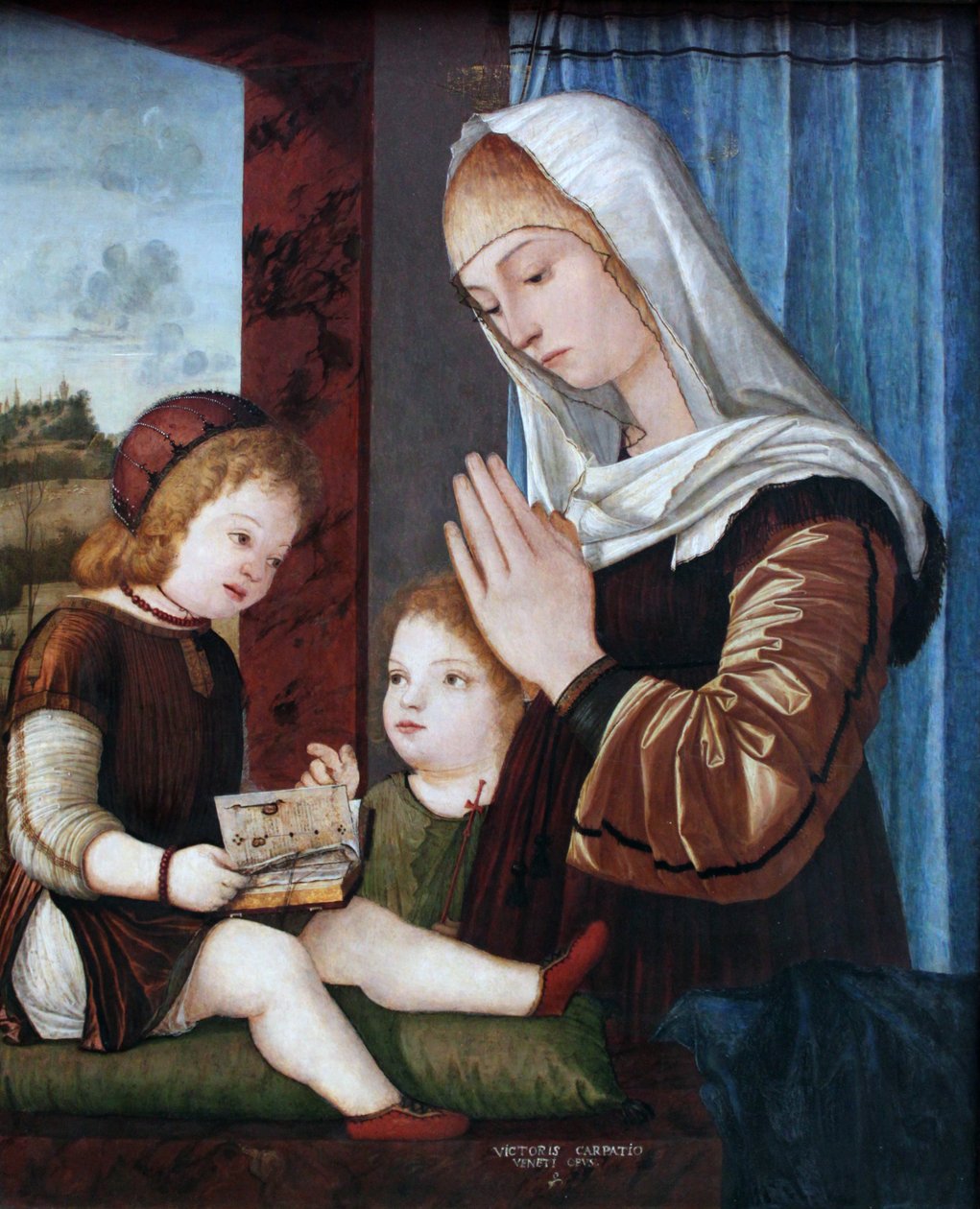 Madonna med barn og gutten Johannes av Vittore Carpaccio