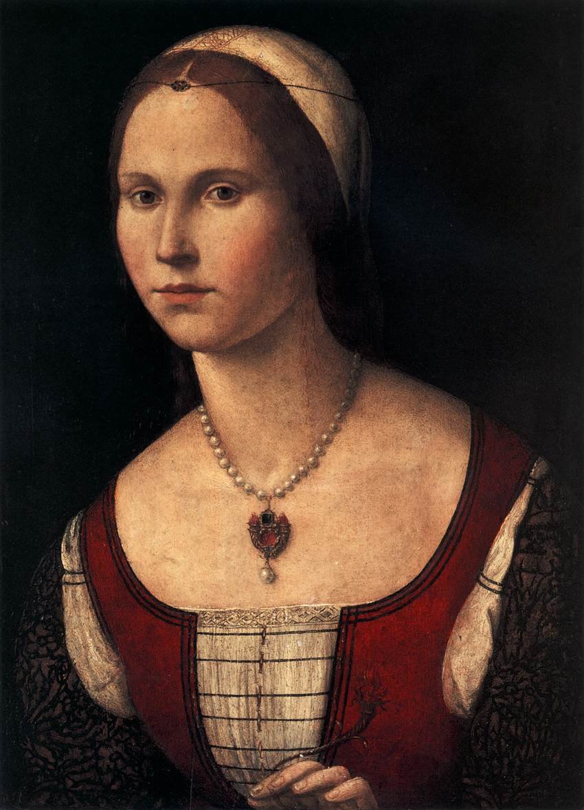 Portrett av en ung kvinne av Vittore Carpaccio