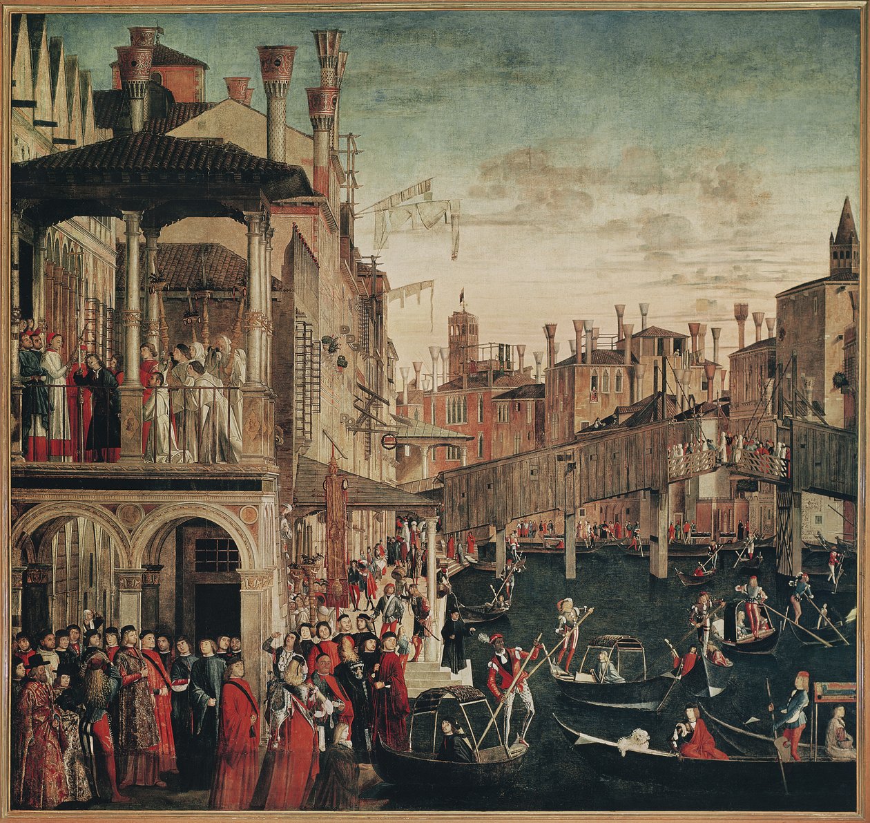 Miracle of the Relic of the True Cross på Rialtobroen, 1494 (se også 119437) av Vittore Carpaccio