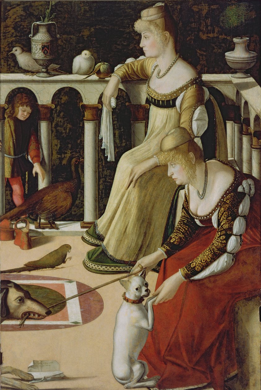 To venetianske damer (panel) av Vittore Carpaccio