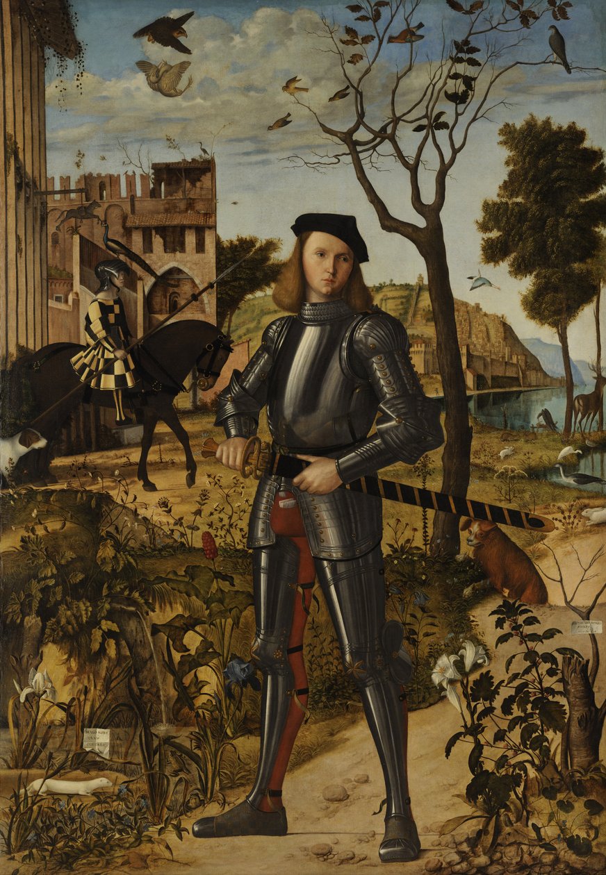Ung ridder i et landskap av Vittore Carpaccio
