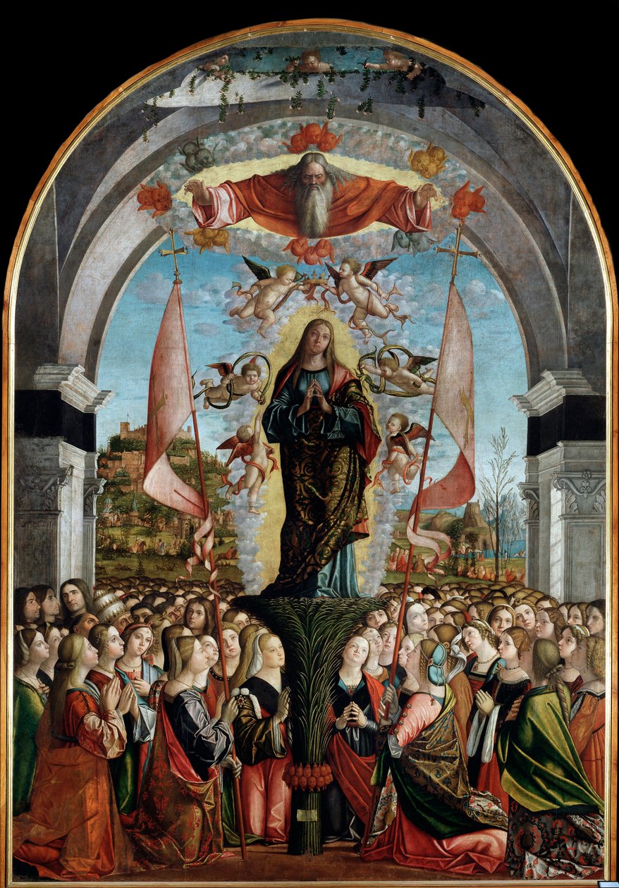 Syklus av livet til Saint Ursula: The Apotheosis of Saint Ursula (siste episode). (olje på panel av Vittore Carpaccio