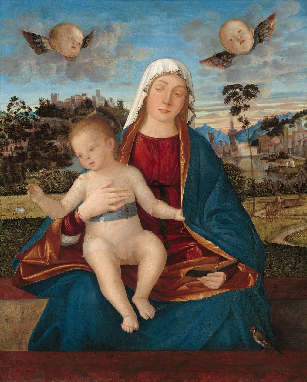Madonna og barn, ca. 1505-10 (olje på poppelpanel) av Vittore Carpaccio