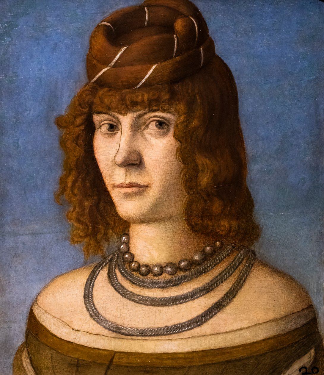 Portrett av en kvinne, før 1500 (olje på tre) av Vittore Carpaccio