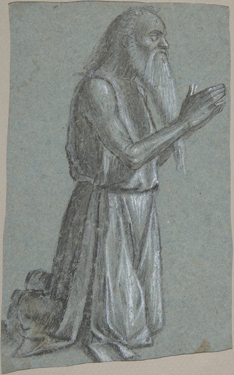 Saint Jerome recto, Soldat med et spyd verso, 1460-1525. av Vittore Carpaccio