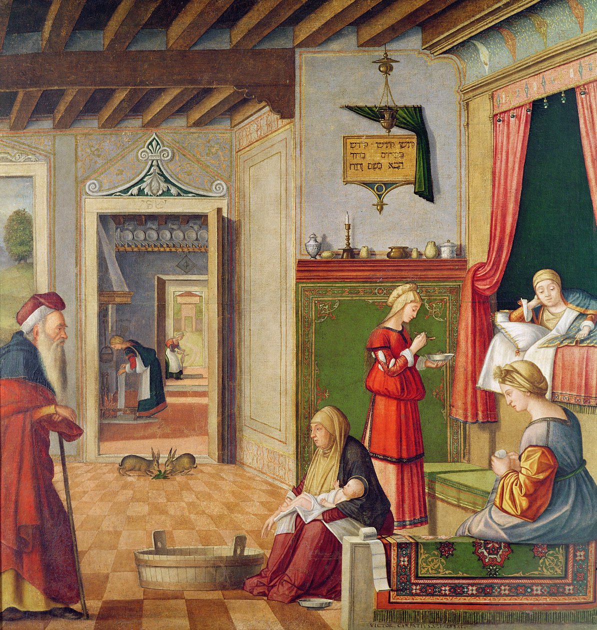 Jomfruens fødsel, 1504-08 (se også 204962) av Vittore Carpaccio