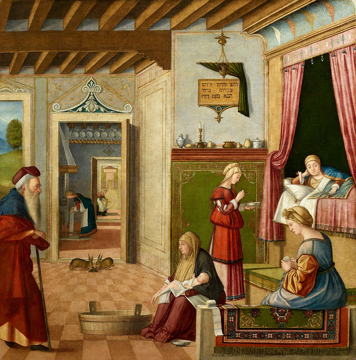 Den hellige jomfru Marias fødsel, ca 1502-1504. av Vittore Carpaccio
