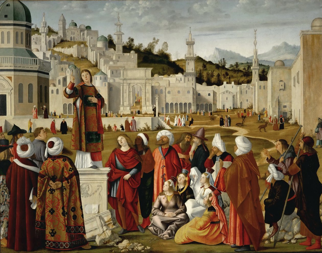 Stefanus preken i Jerusalem av Vittore Carpaccio
