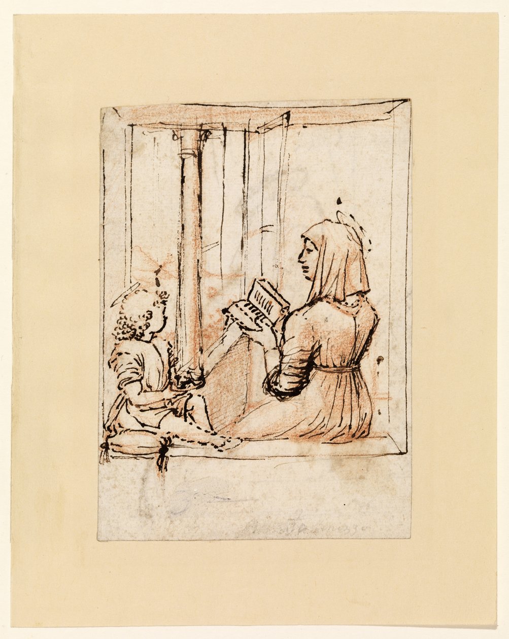 Jomfru Maria leser for spedbarnet Kristus av Vittore Carpaccio