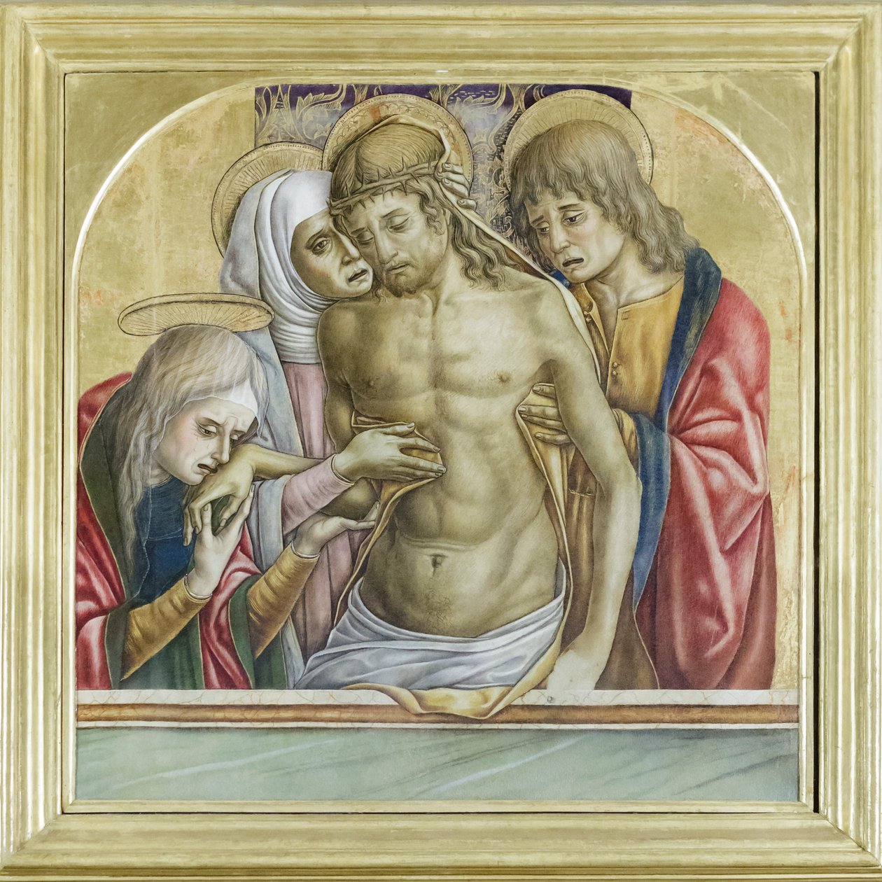 Pietà, Ricci familiekapell (olje på lerret) av Vittore Crivelli