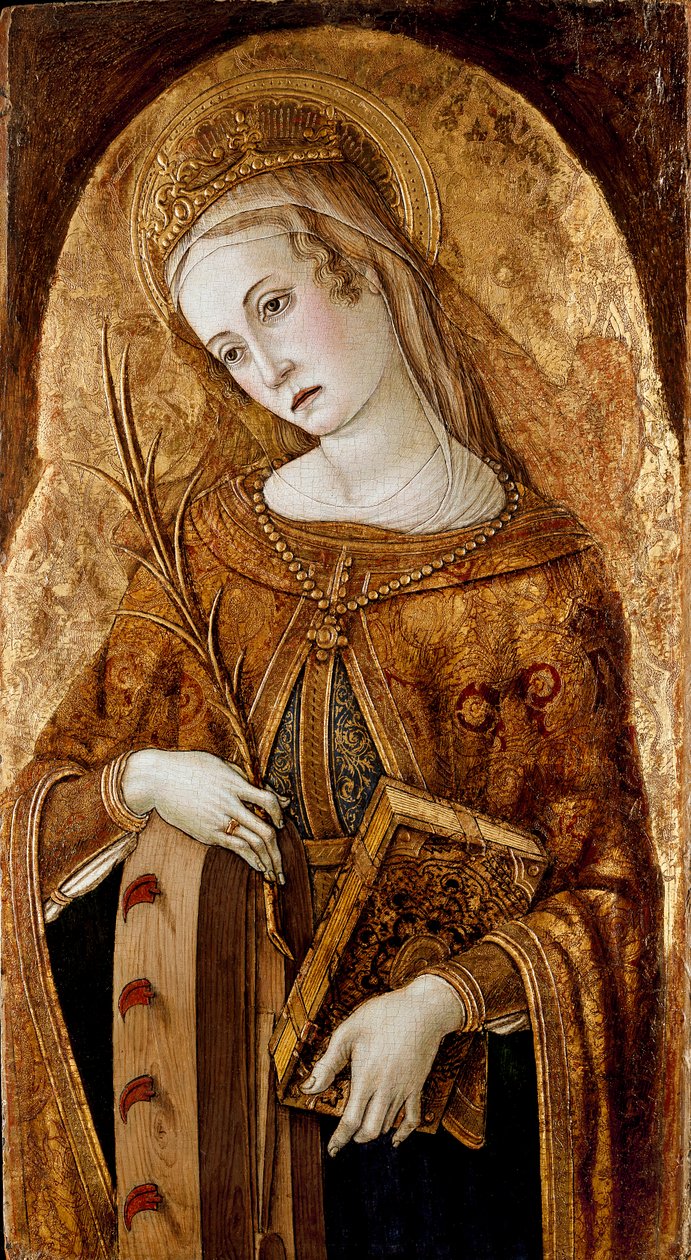 St. Katarina av Alexandria, tidlig på 1490-tallet av Vittore Crivelli