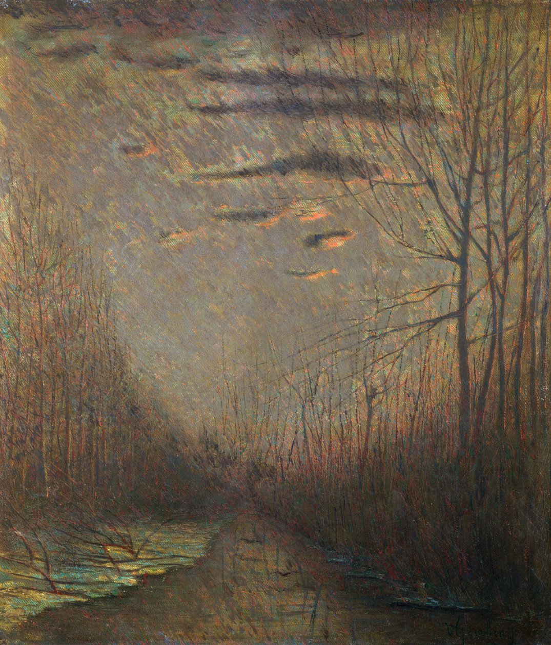 Kanal ved solnedgang av Vittore Grubicy de Dragon