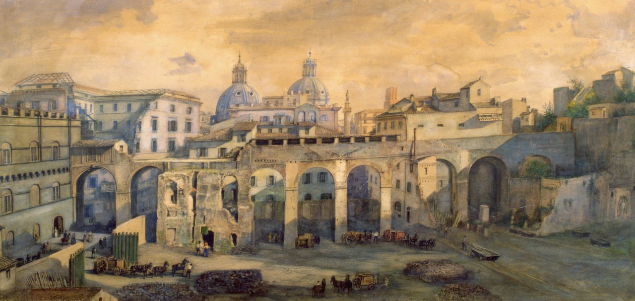 Akvedukten til Palazzo Venezia, Roma av Vittorio Marchi