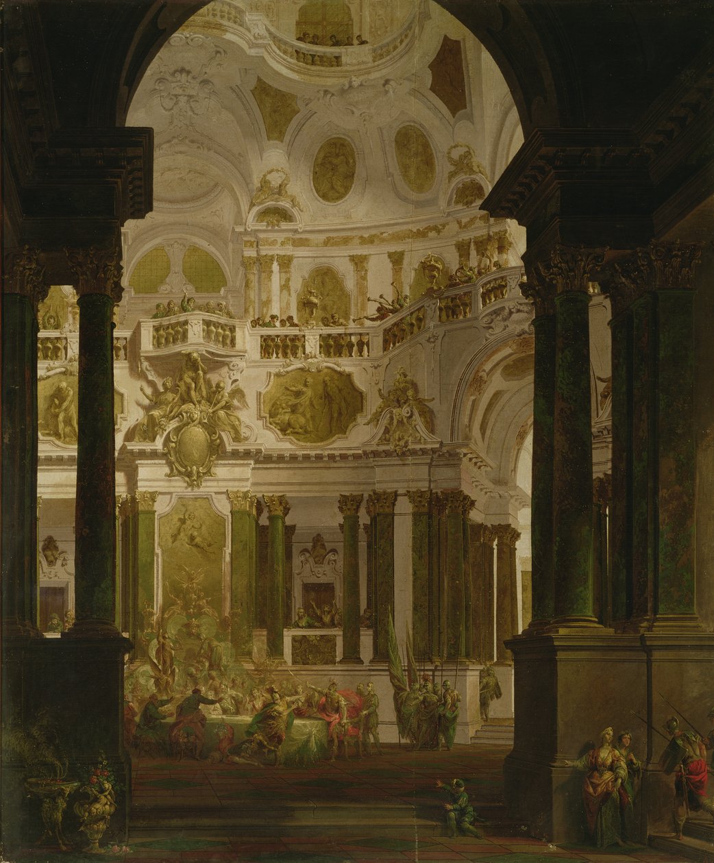 Belsasarfesten (tempera på lerret) av Vittorio Maria Bigari