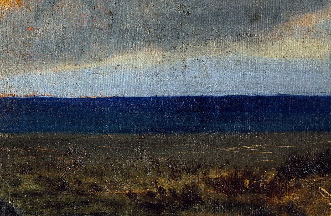 Blå himmel over havet, av Vittorio Avondo (1836-1910) av Vittorio Avondo
