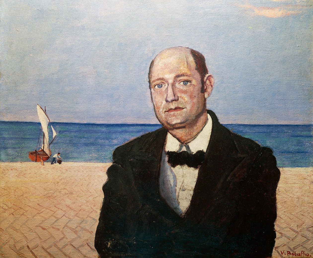 Portrett av Umberto Saba (pseudonym av Umberto Poli av Vittorio Bolaffio