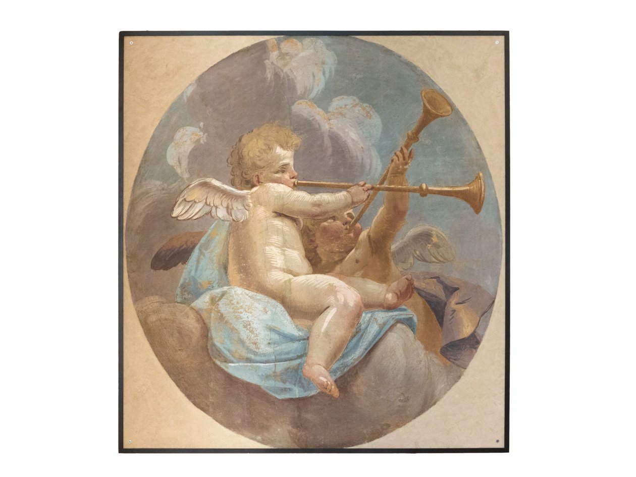 Fresker av engler, opprinnelig fra St. Augustinus kirke av Vittorio Maria Bigari