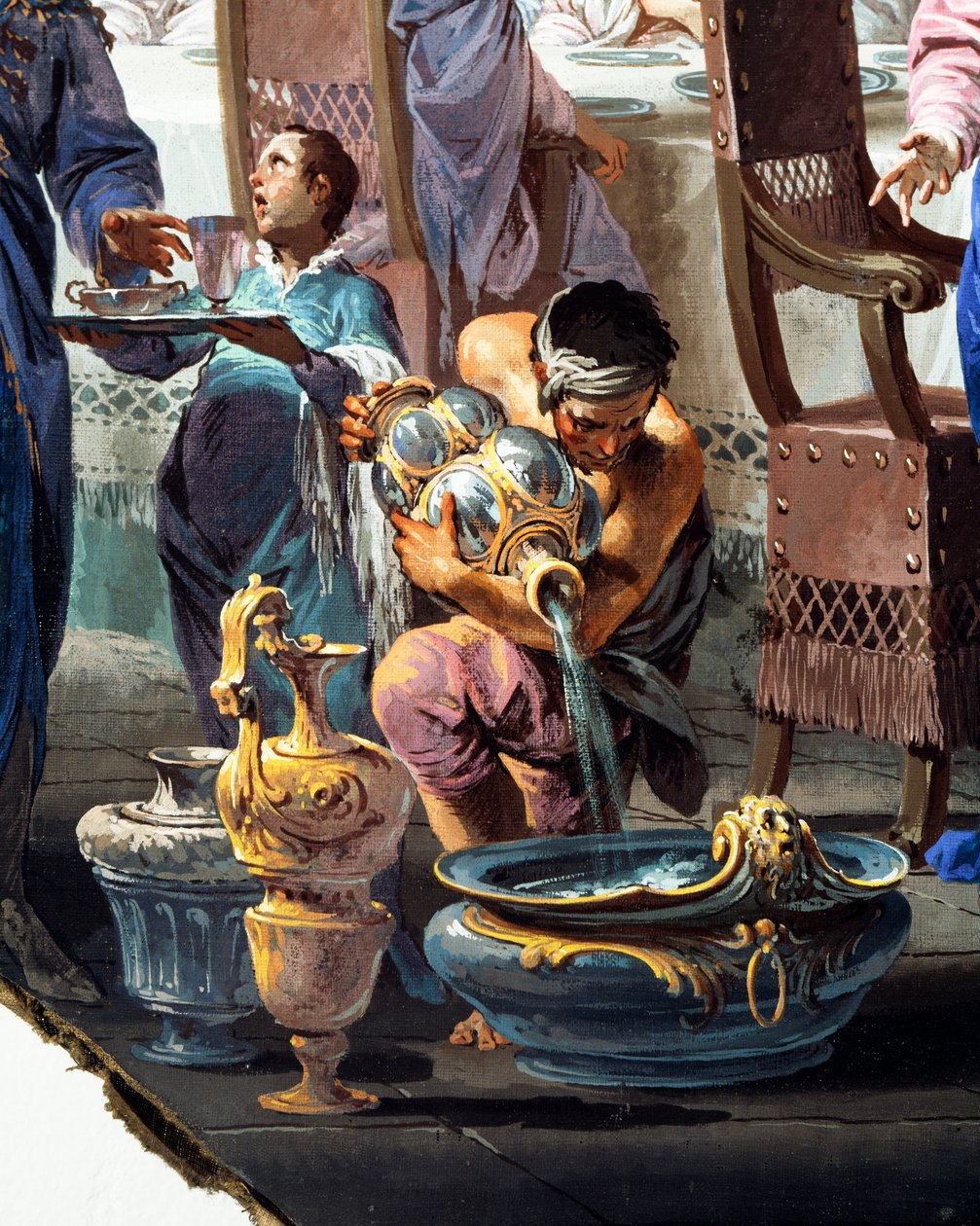 Ekteskap i Cana, av Vittorio Maria Bigari (1692-1776), Detalj av Vittorio Maria Bigari