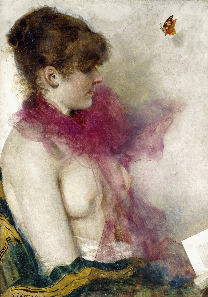 Silkeskjerfet av Vittorio Matteo Corcos