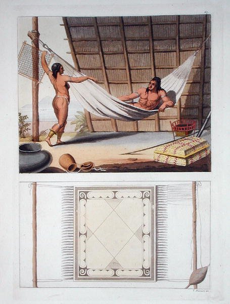 Innenriksinteriør, karibisk stamme, De nederlandske Antillene, plate 67 fra 
