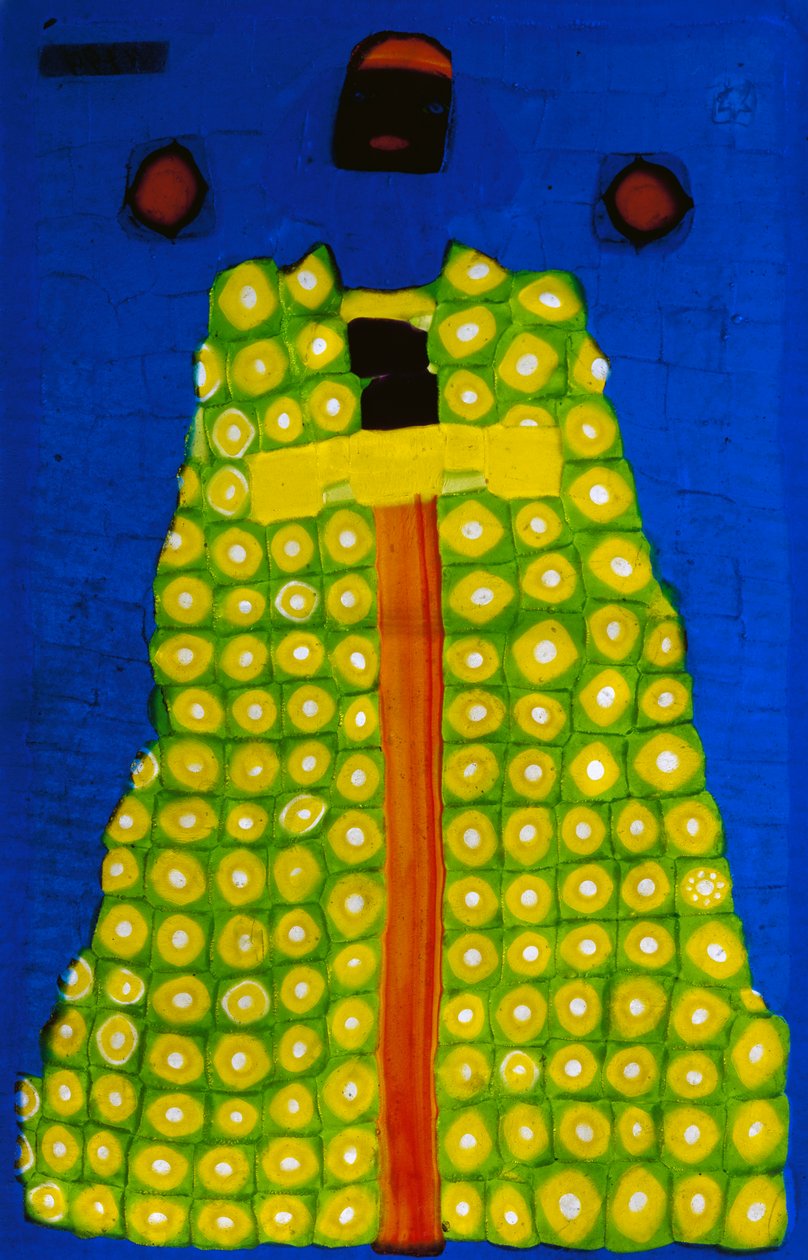 Barbaro, av Vittorio Zecchin (1878-1947), mosaikkglassplate laget av Artisti Barovier for Veneziabiennalen i 1914. Italia, 1900-tallet. av Vittorio Zecchin