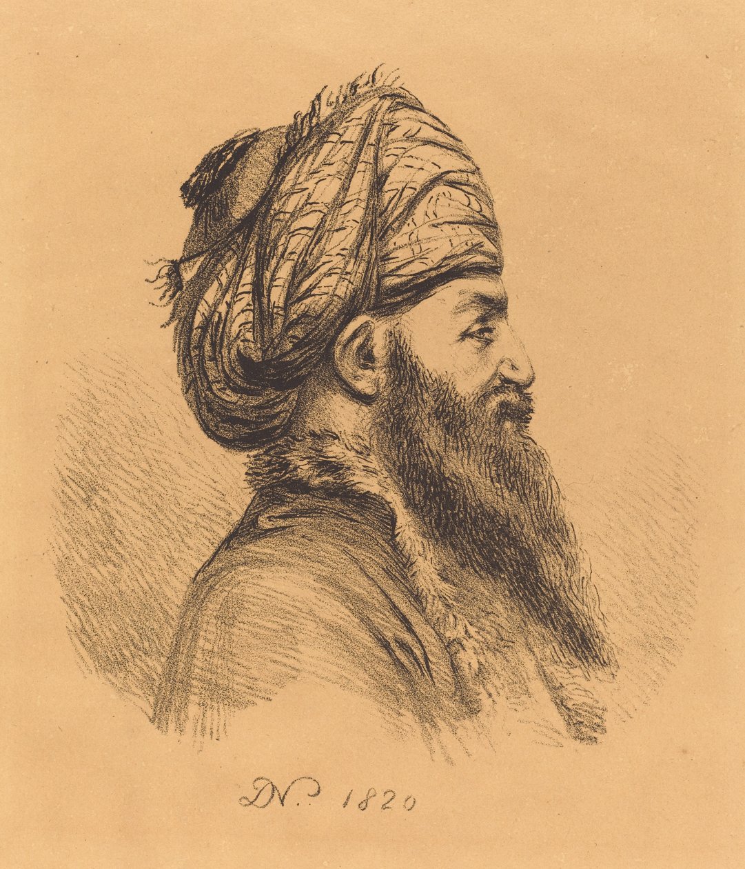 Profilsjef for Oriental i Turban av Vivant Denon