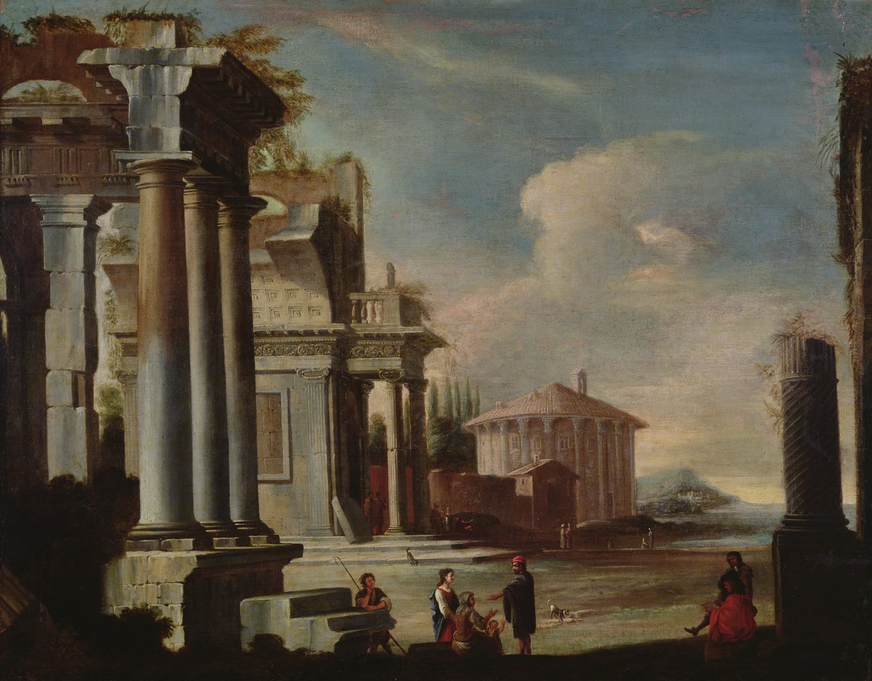 De viktigste monumentene i det gamle Roma: Vesta-tempelet av Viviano Codazzi