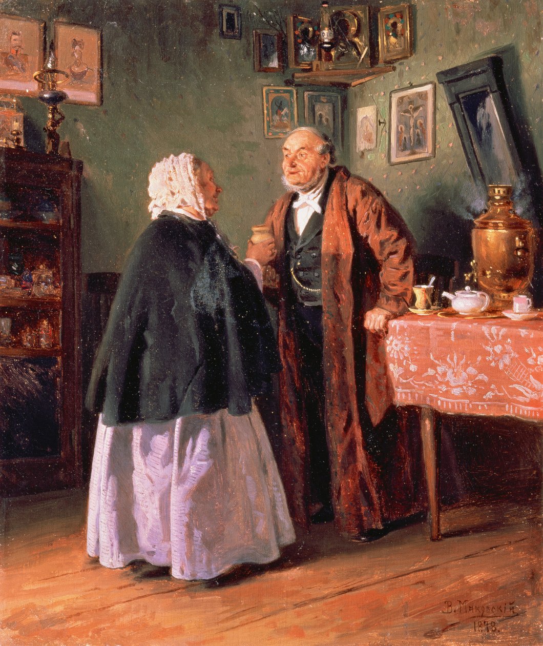 Gratulerer, 1878 av Vladimir Egorovic Makovsky