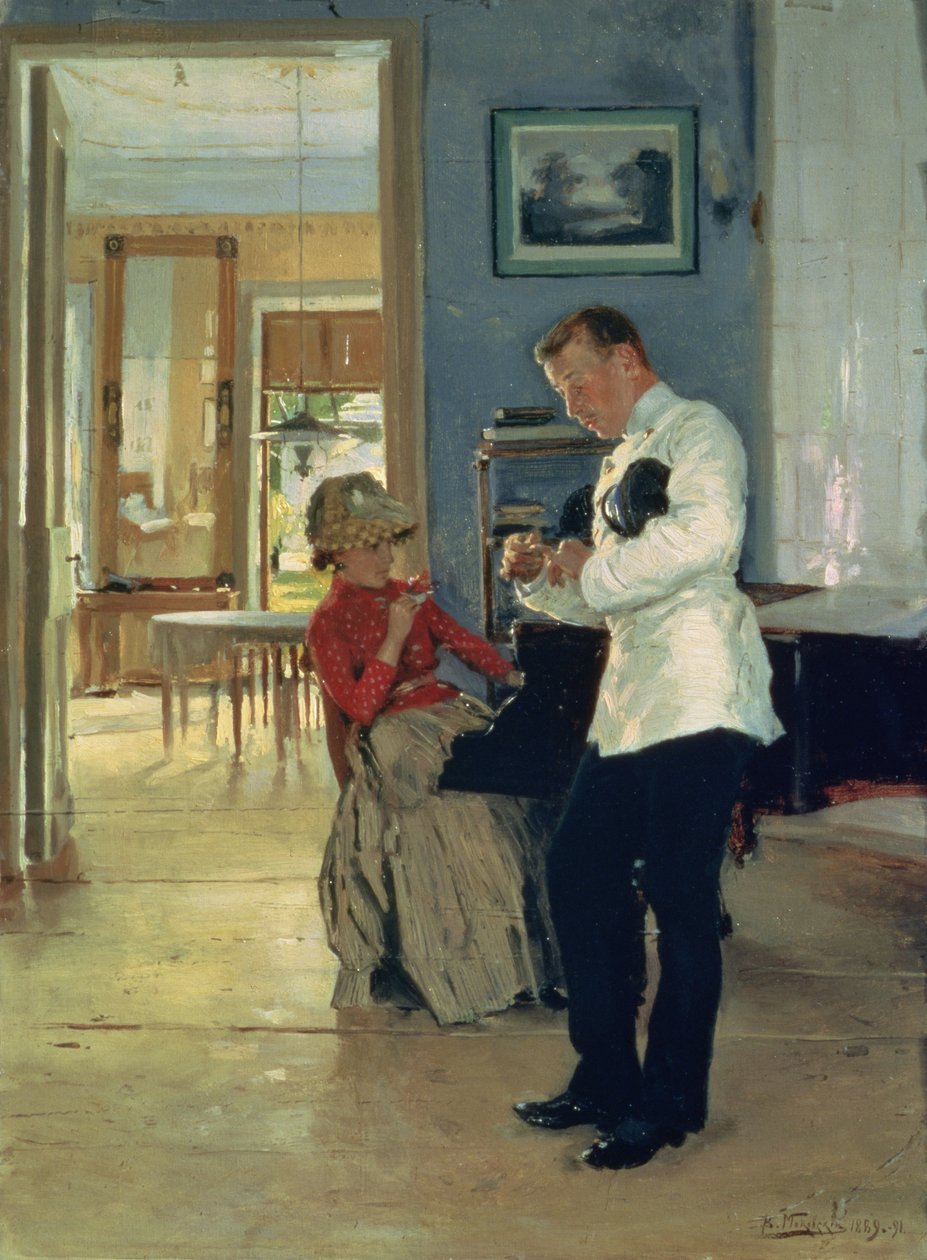 Kjærlighetserklæring, 1889-91 av Vladimir Egorovic Makovsky