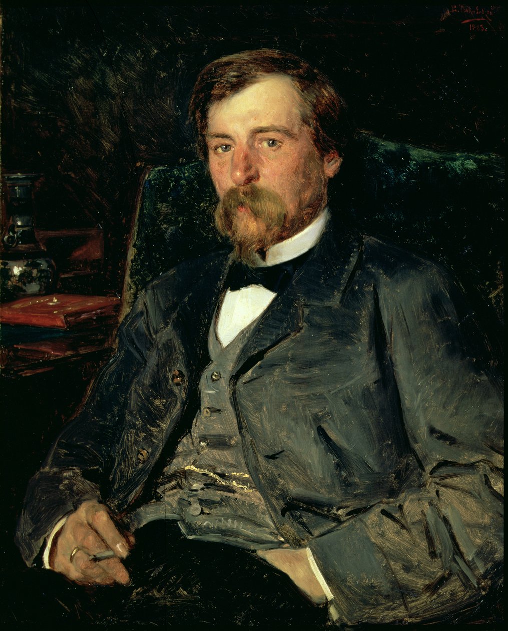 Portrett av kunstneren Illarion Mikhailovich Pryanishikov (1840-94), 1883 av Vladimir Egorovic Makovsky