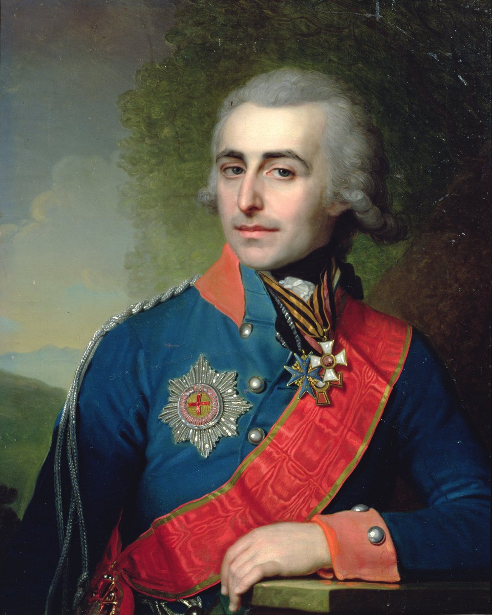 Portrett av general aide-de-camp grev Pyotr Tolstoy (1761-1844) 1799 av Vladimir Lukich Borovikovsky