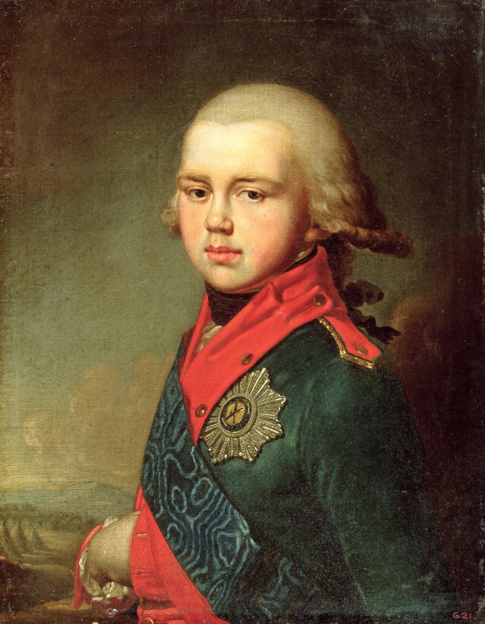 Portrett av storhertug Konstantin Pavlovich (1779-1831) 1795 av Vladimir Lukich Borovikovsky