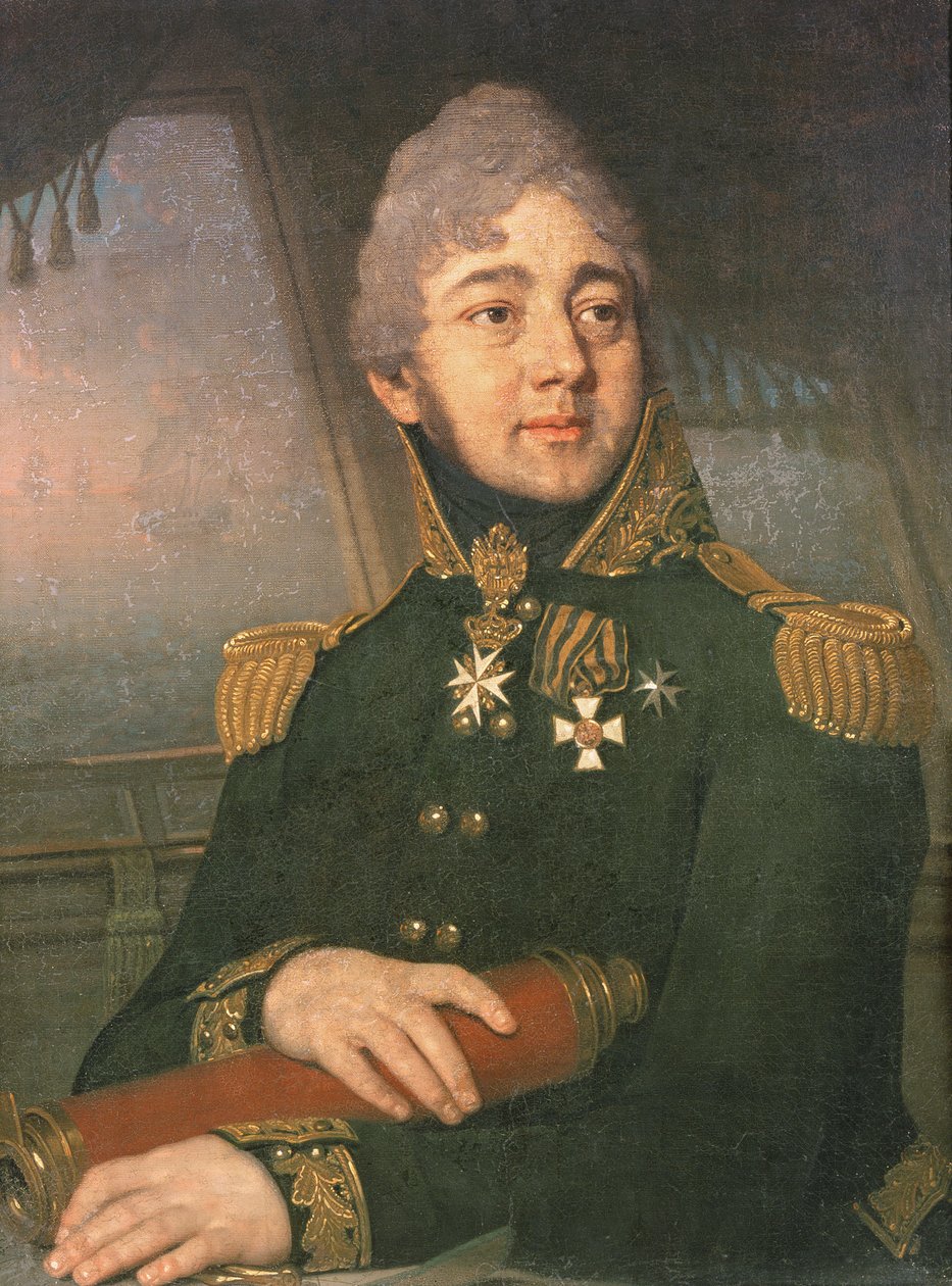 Portrett av den russiske poeten Evgeny Boratynsky (1800-44), 1820-tallet av Vladimir Lukich Borovikovsky