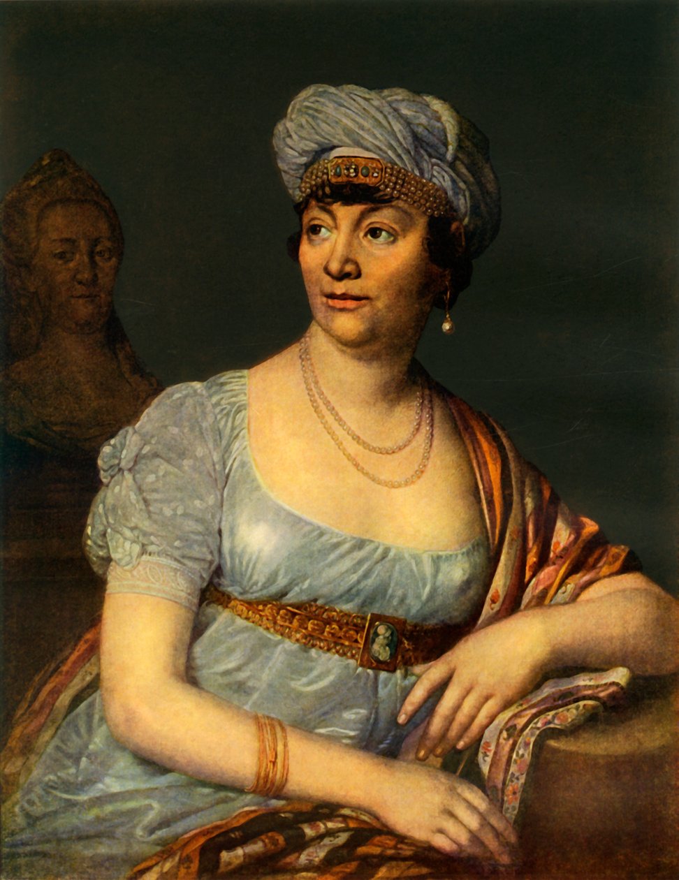'Portrett av en ukjent kvinne med hodeplagg', 1812, 1965. av Vladimir Borovikovsky